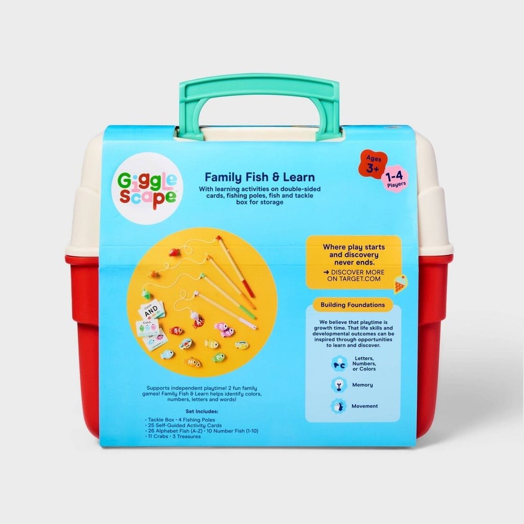 Gigglescape Family Fish & Learn Educational Fishing Game Set