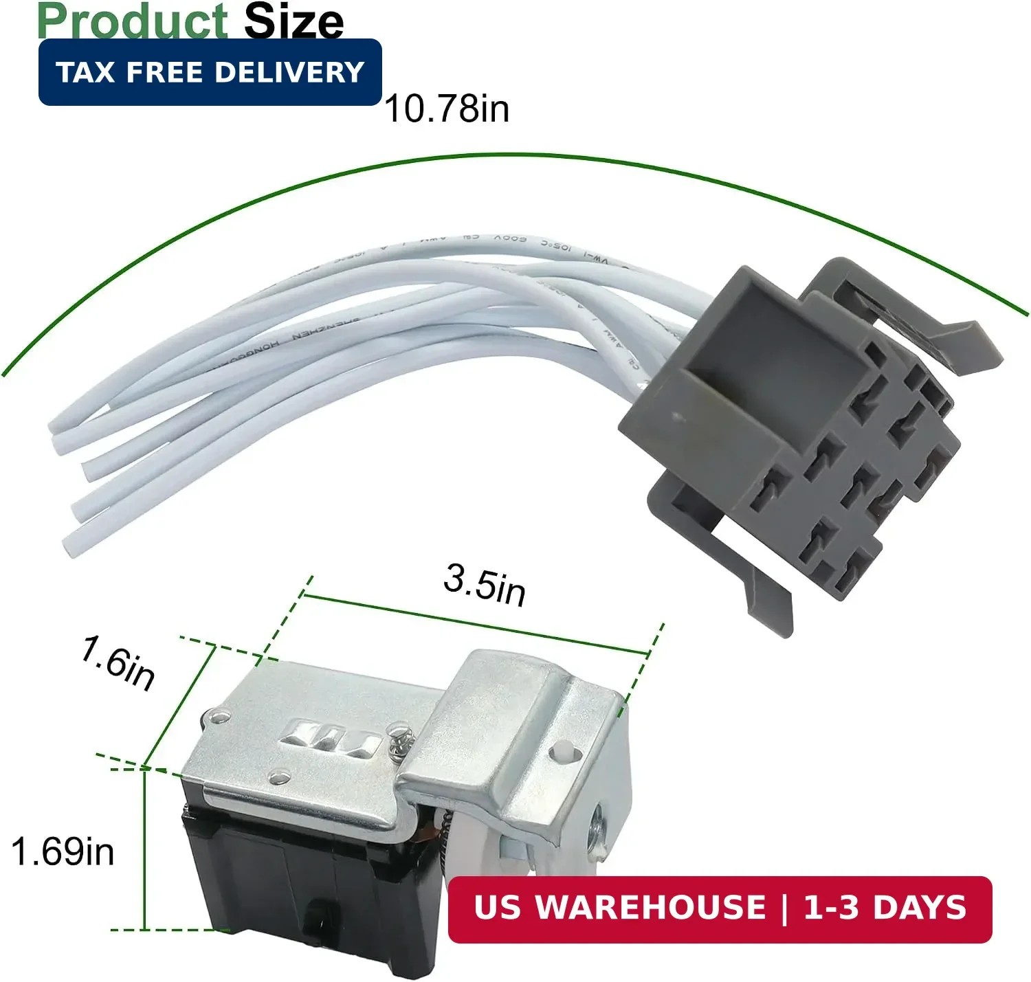 E7TZ-11654-A Headlight Switch 9 Terminal with Connector Wire Harness Compatible
