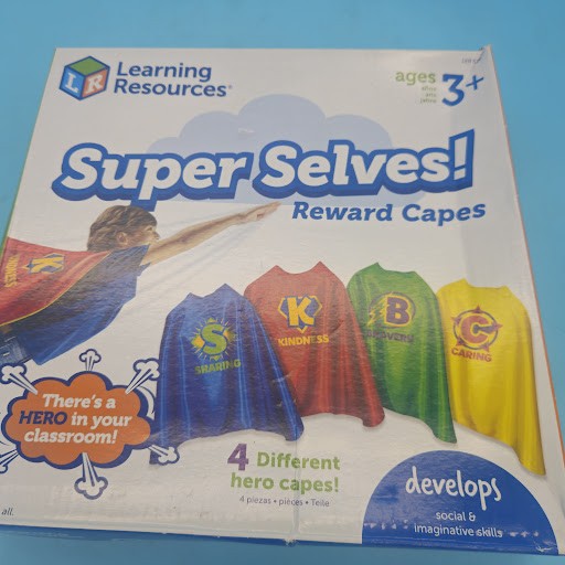 Learning Resources Super Selves! Reward Capes 4 Pack Kids Ages 3+ New Open Box