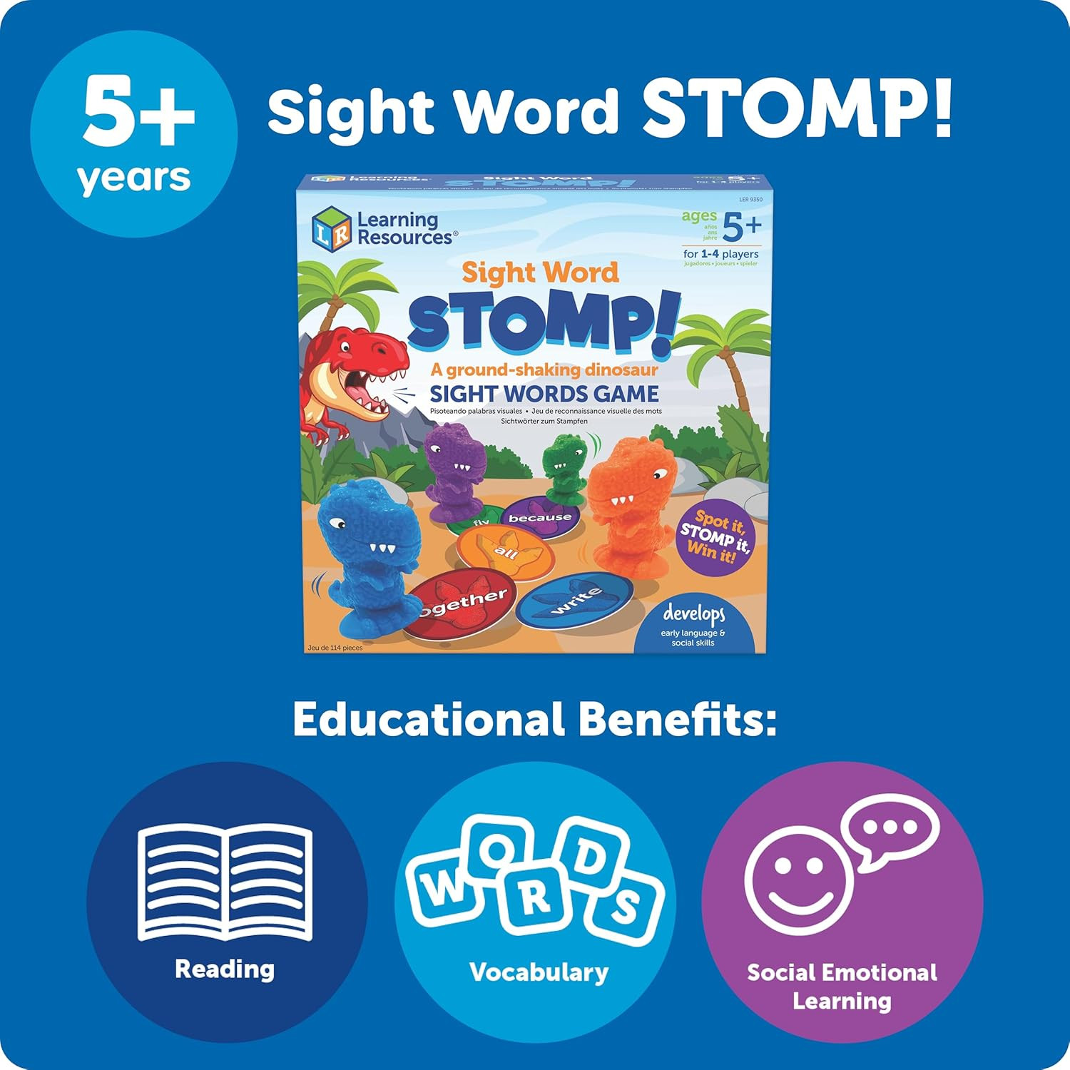 Sight Word Stomp! – Alphabet Toys, Phonics Flash Cards, Classroom Board Games, A