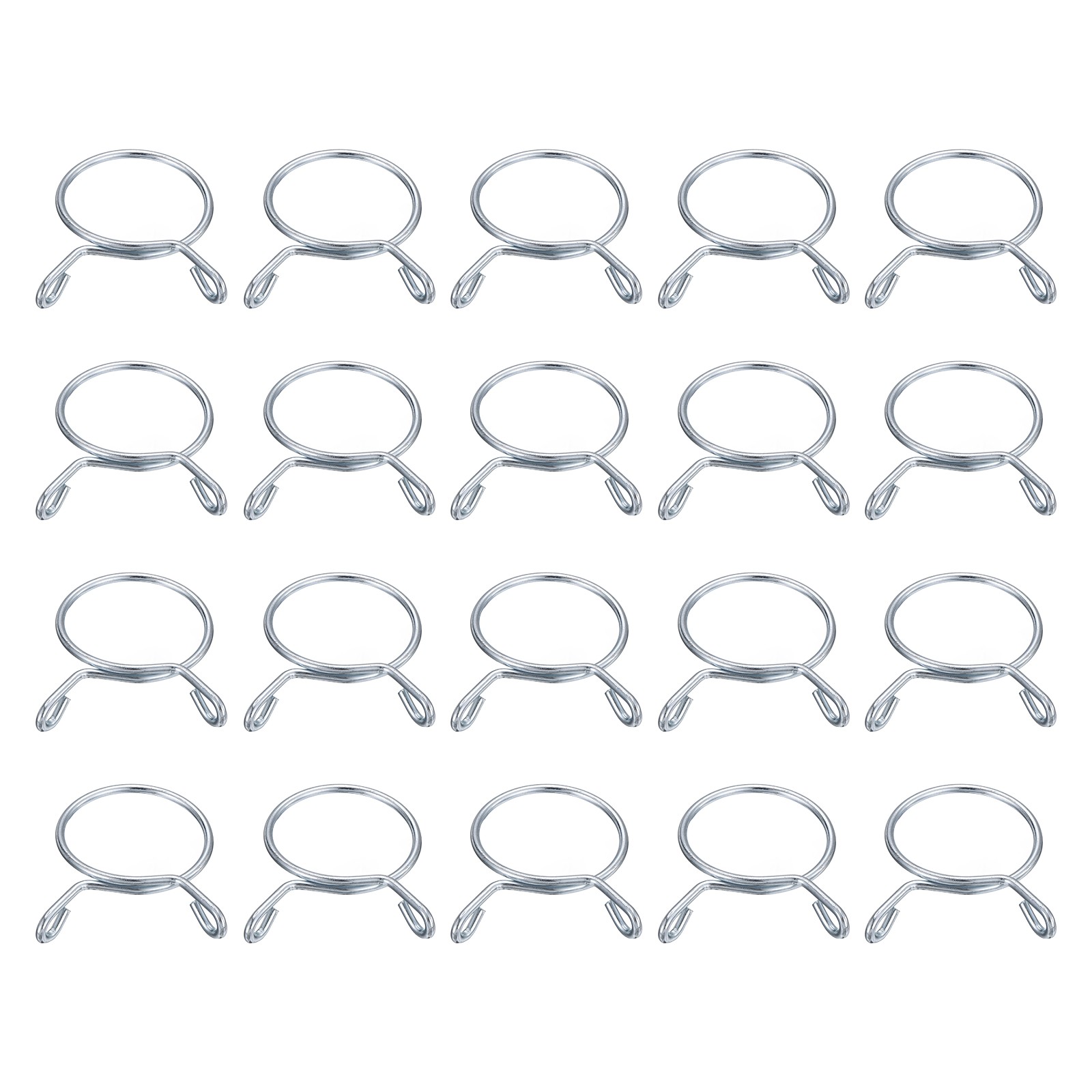 20Pcs 29mm ID 29mm Clamp Dia. Fuel Line Hose Clips Spring Clips, Blue White