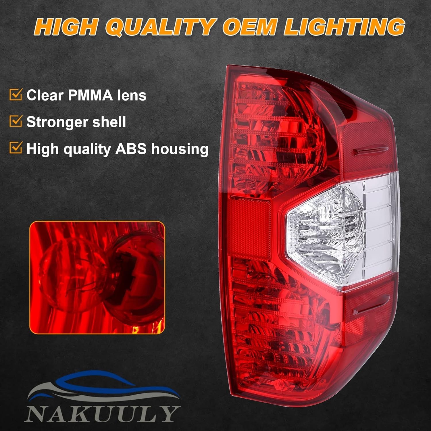 14-21 Toyota Tundra Tail Light Right Passenger Side Red Housing Brake Turn