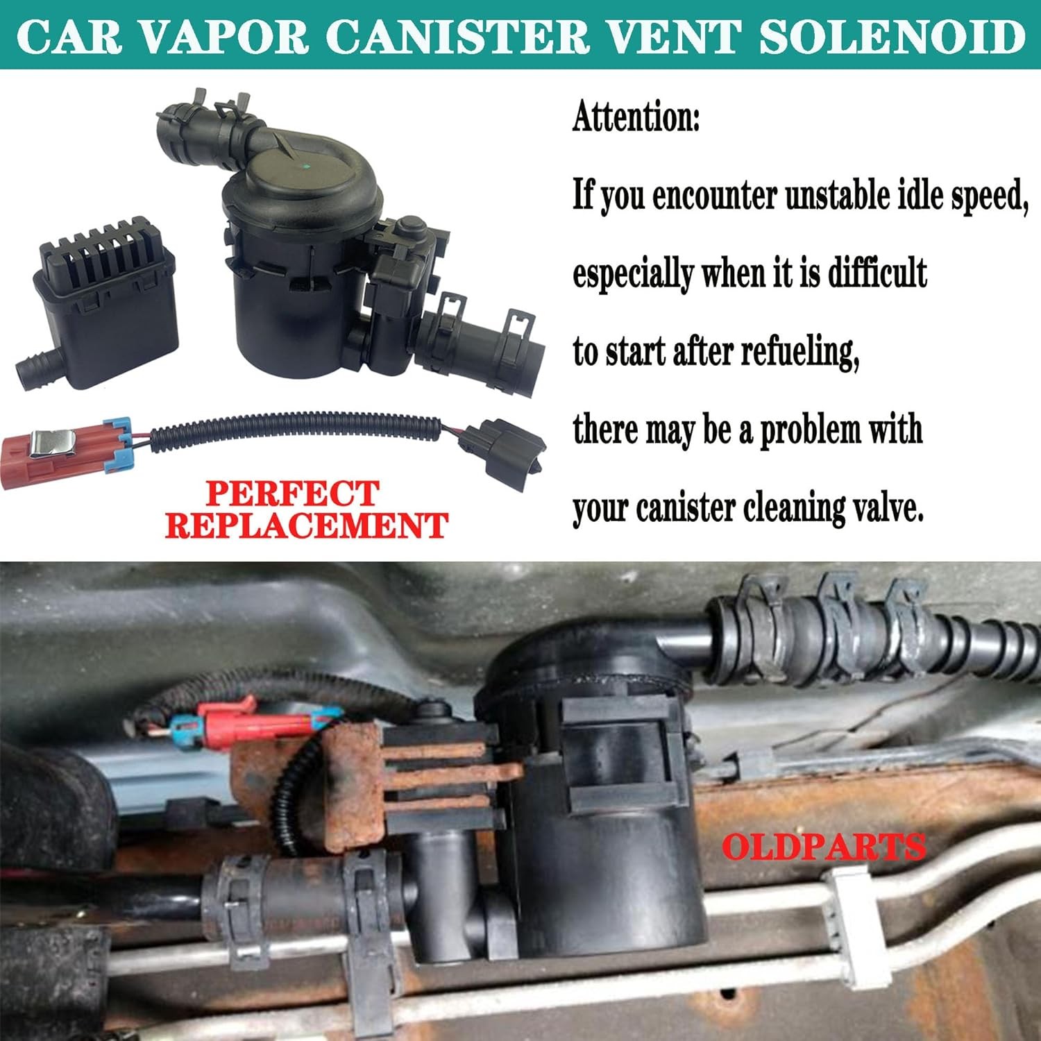 Car Vapor Canister Vent Solenoid Compatible with Chevrolet Silverado 1500 2500