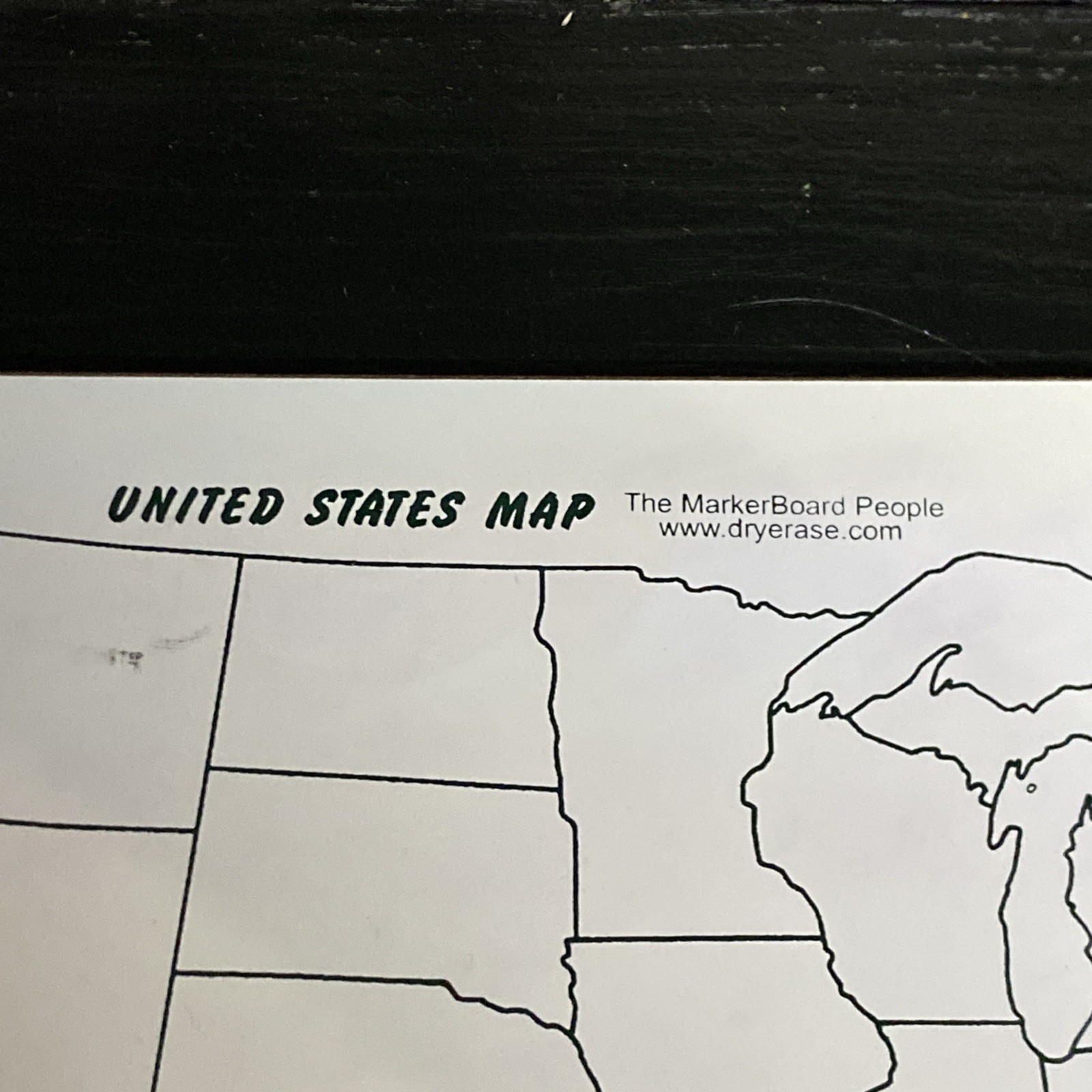 United States Map Dry Erase Board