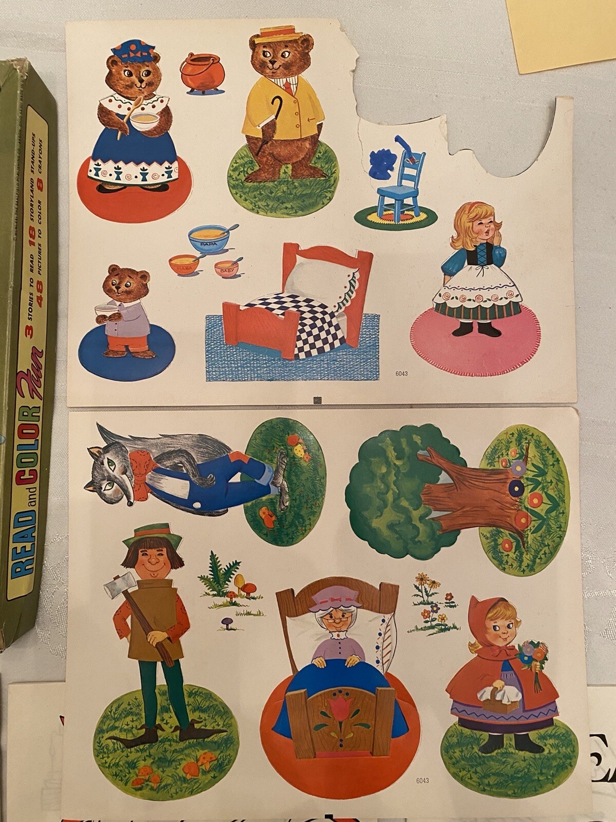 Vintage 1971 SAALFIELD READ & COLOR FUN Fairy Tales Original Box – Incomplete