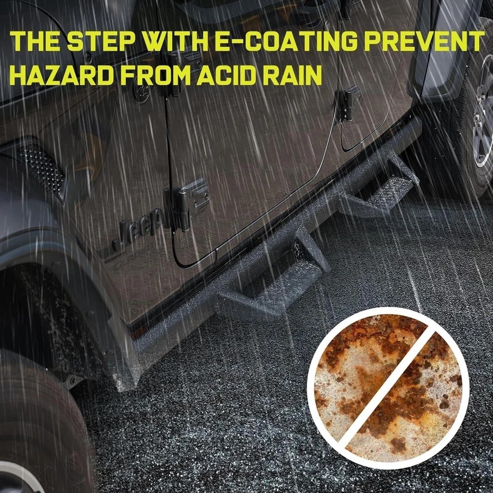 BINARY STAR Curve Design Running Boards Compatible with Vehicle 2020-2025 Jee…