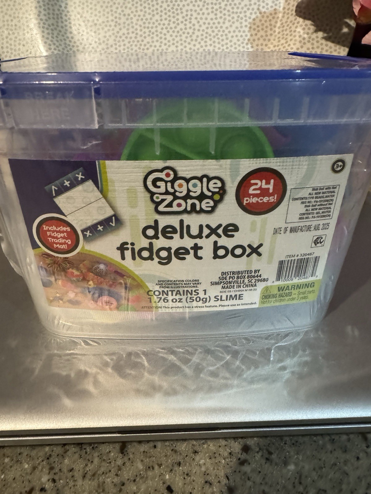 Giggle Zone Deluxe Fidget Box Series 2, 24 Pieces, Includes 1.76 oz Slime