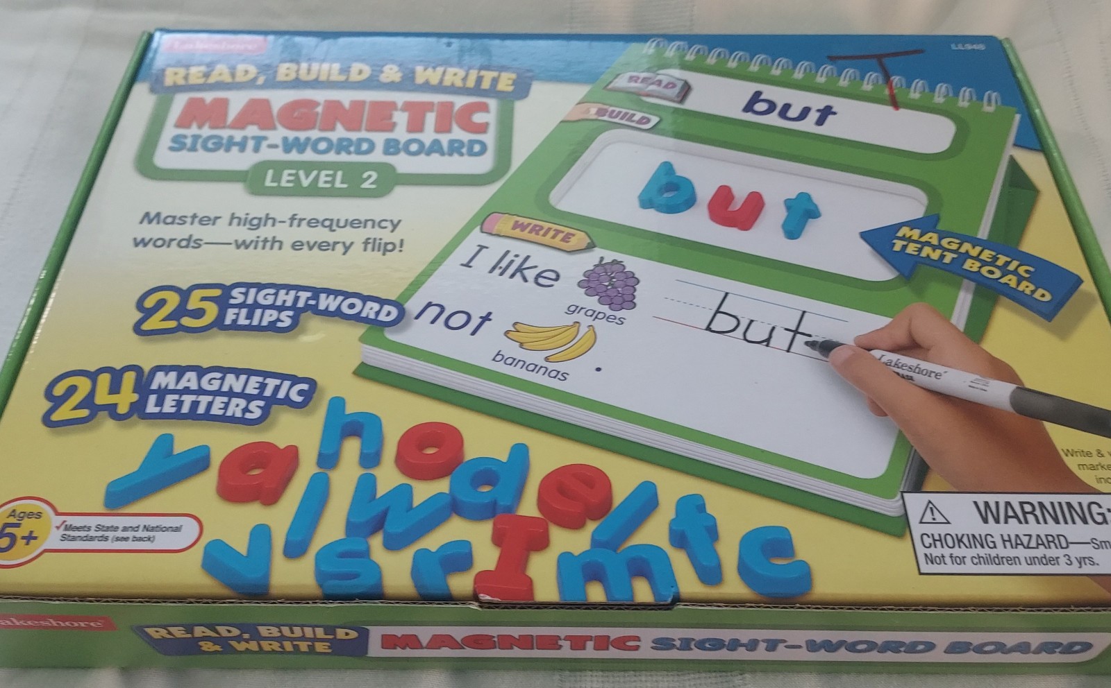 Lakeshore Read, Build & Write Magnetic Sight-Word Board Level 2