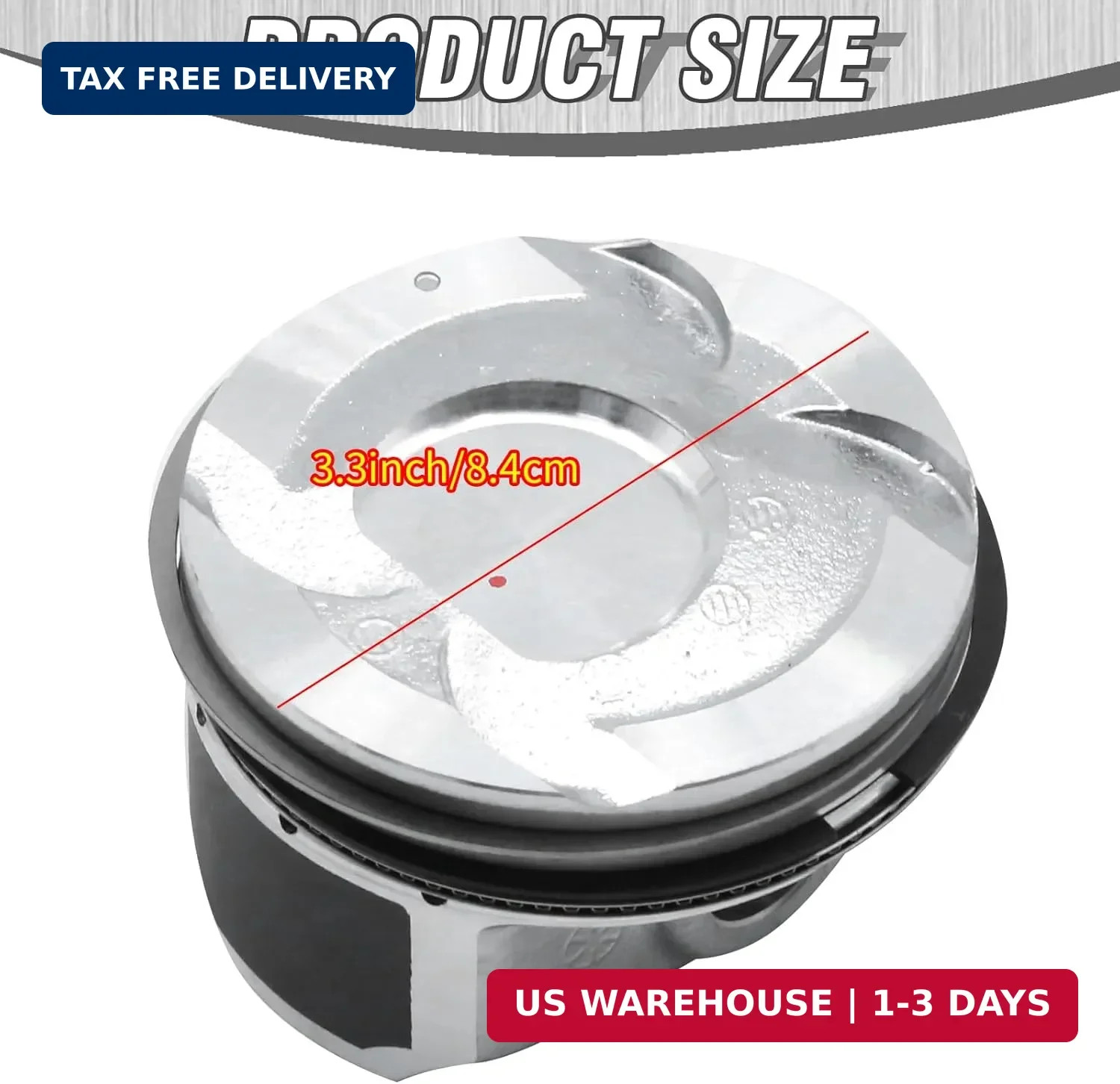 Set of 4 Engine Piston with Pin and Rings for Hyundai Accent 1.6L