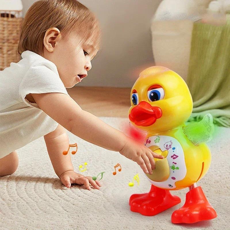 Dancing Electric Duck Toy – Lights, Music, Eye Blink, Fun Gift for Kids