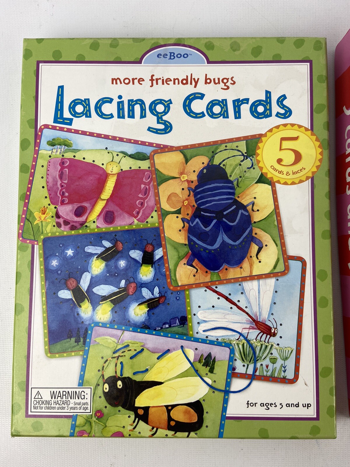eeBoo Lacing Sewing Card Sets 12 Cards 7 Laces Partial Sets
