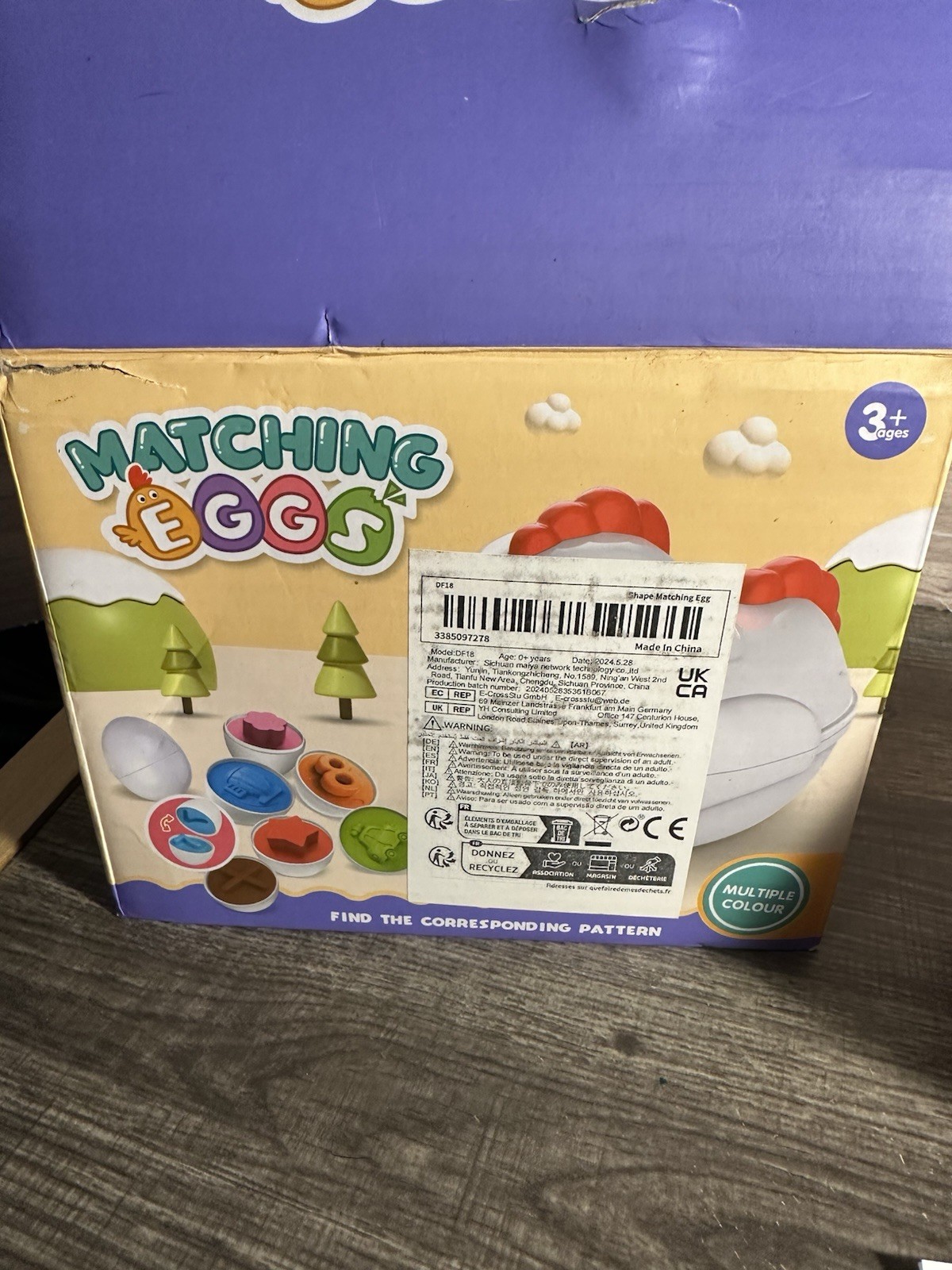 Matching Eggs Chick Container | Educational Preschool Game New In Box