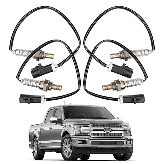 4pcs FEXON Oxygen Sensor Upstream Downstream O2 Sensor Compatible with Ford F150