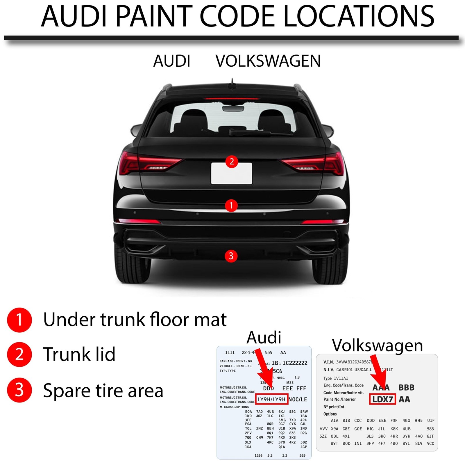 Automotive Paint for Volkswagen LA3H, Salsa Red, Touch Up Kit (Pack of 3)