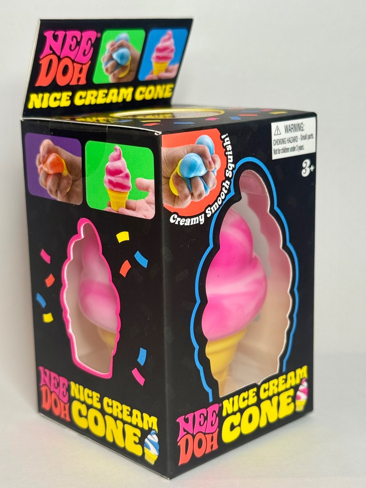 AUTHENTIC NeeDoh🍦Pink Nice Cream Cone Squishy TikTok Viral🔥 Fidget Toy RARE!