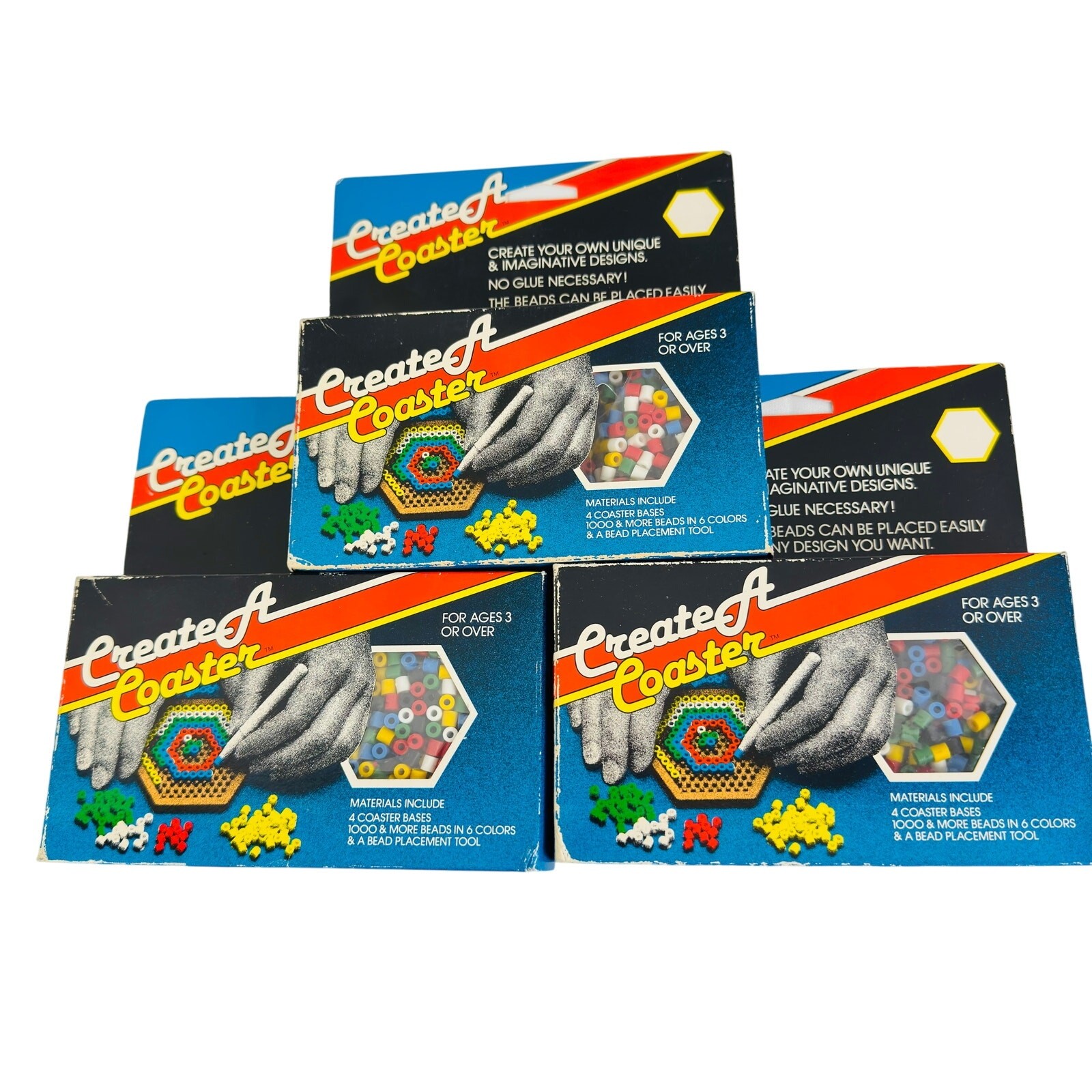 Vintage JCP 3 Sets Of Create a Coaster Bead Packs Set