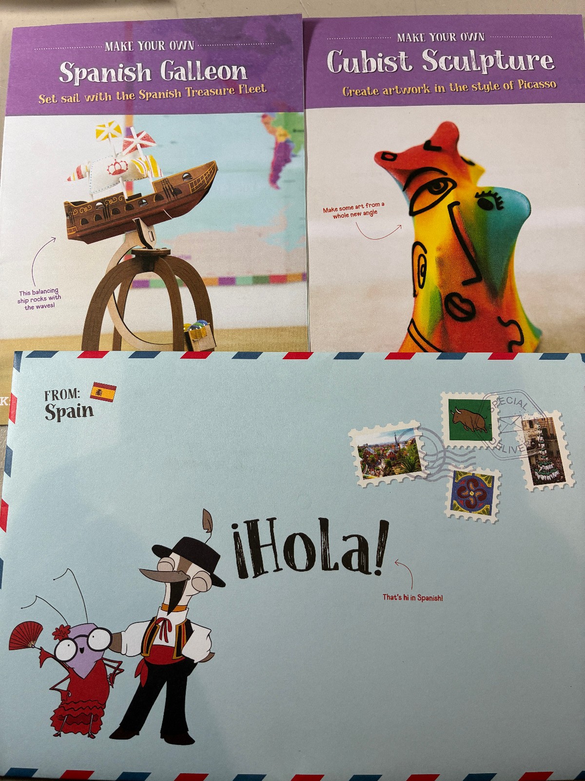 New Open Box Kiwi Co Atlas Crate SPAIN Themed Educational Set Kit 100% Complete