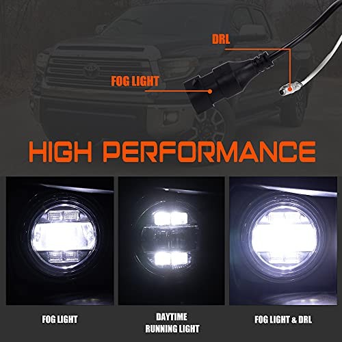 LED Fog Light DRL Compatible Toyota Tundra 2014 2021