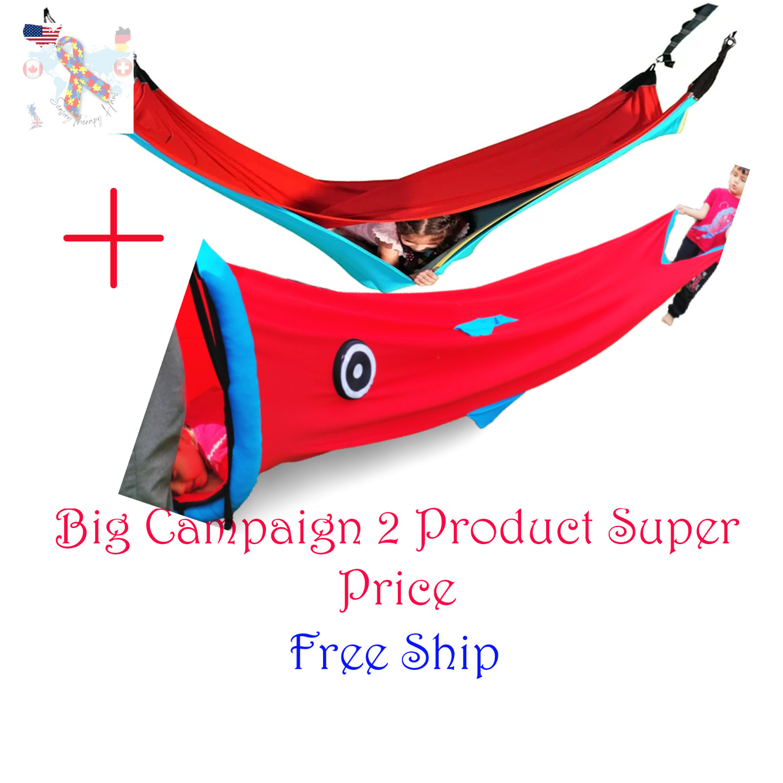 Sensory Therapy For Kid Acrobat Hammock, Swing,Autism,Educational Material,Pink