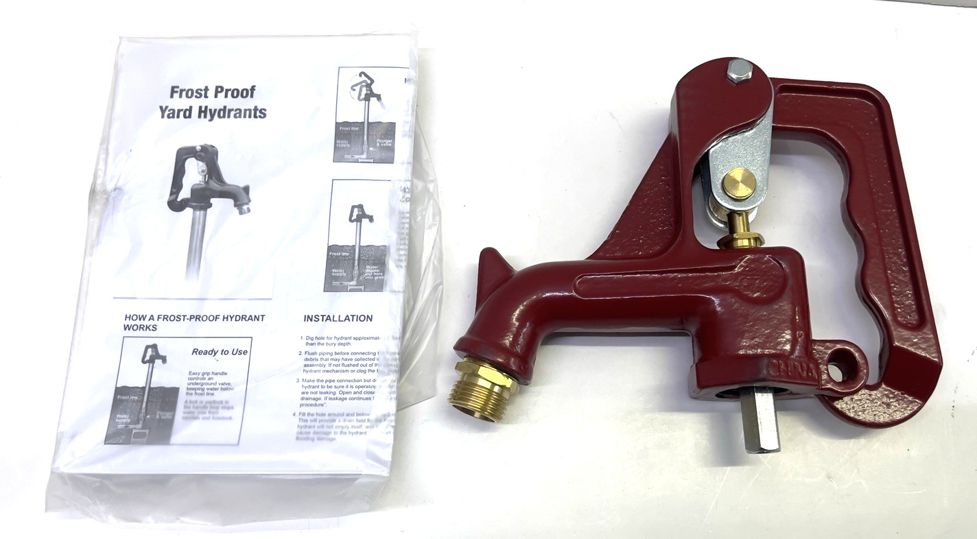 Yard Hydrant 3/8”-16 UNC Head Frost Free Outdoor Faucet Head Connect 3/4” Hose