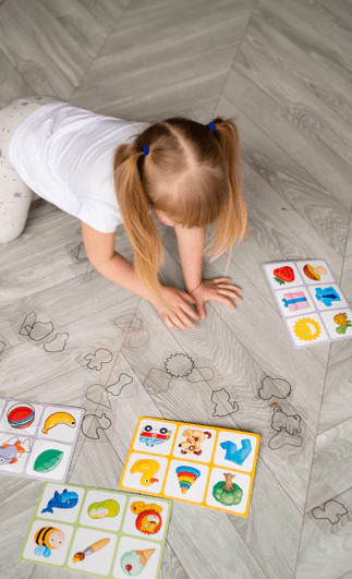 Transparent plastic Flash Cards outlines for toddlers age 3+