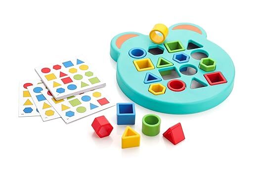 ZUDO Shape Matching, Color Sensory, Geometric Puzzles Learning Toy for Kids