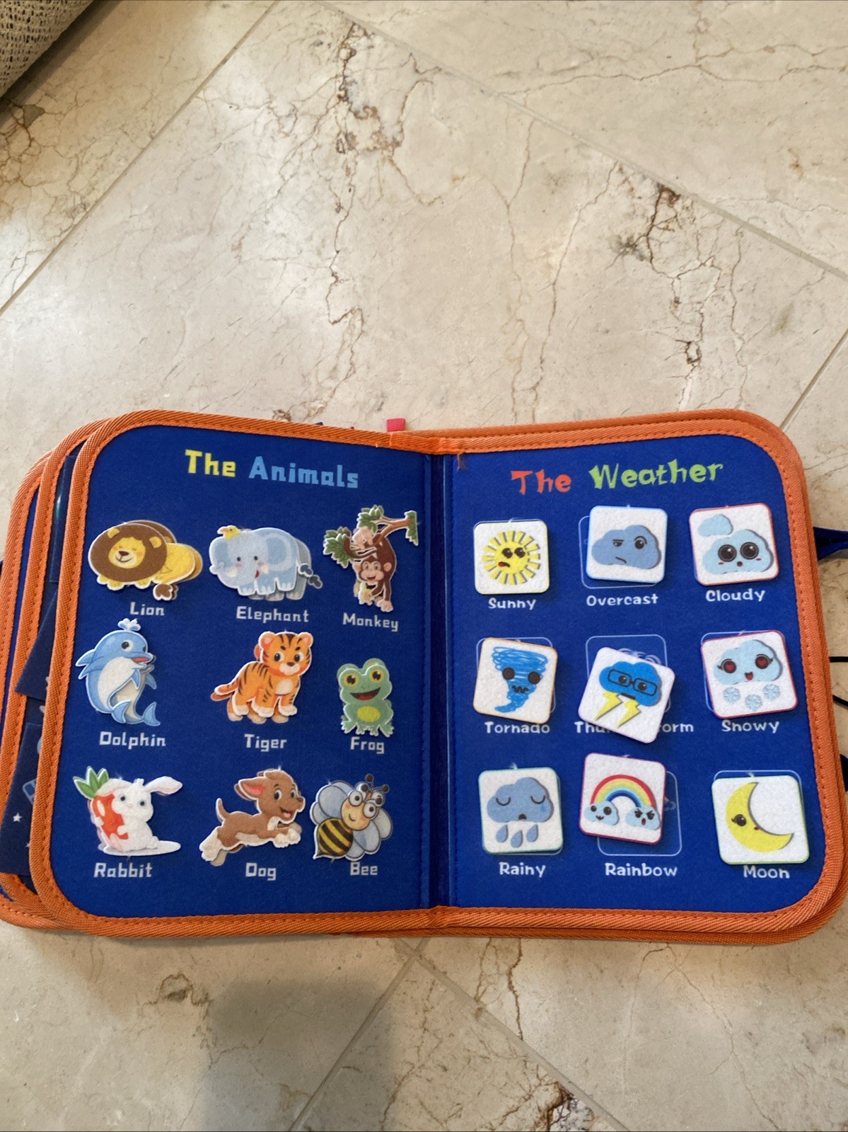 Toddlers Alphabet Board with Busy Book Carry Case Toy Age
