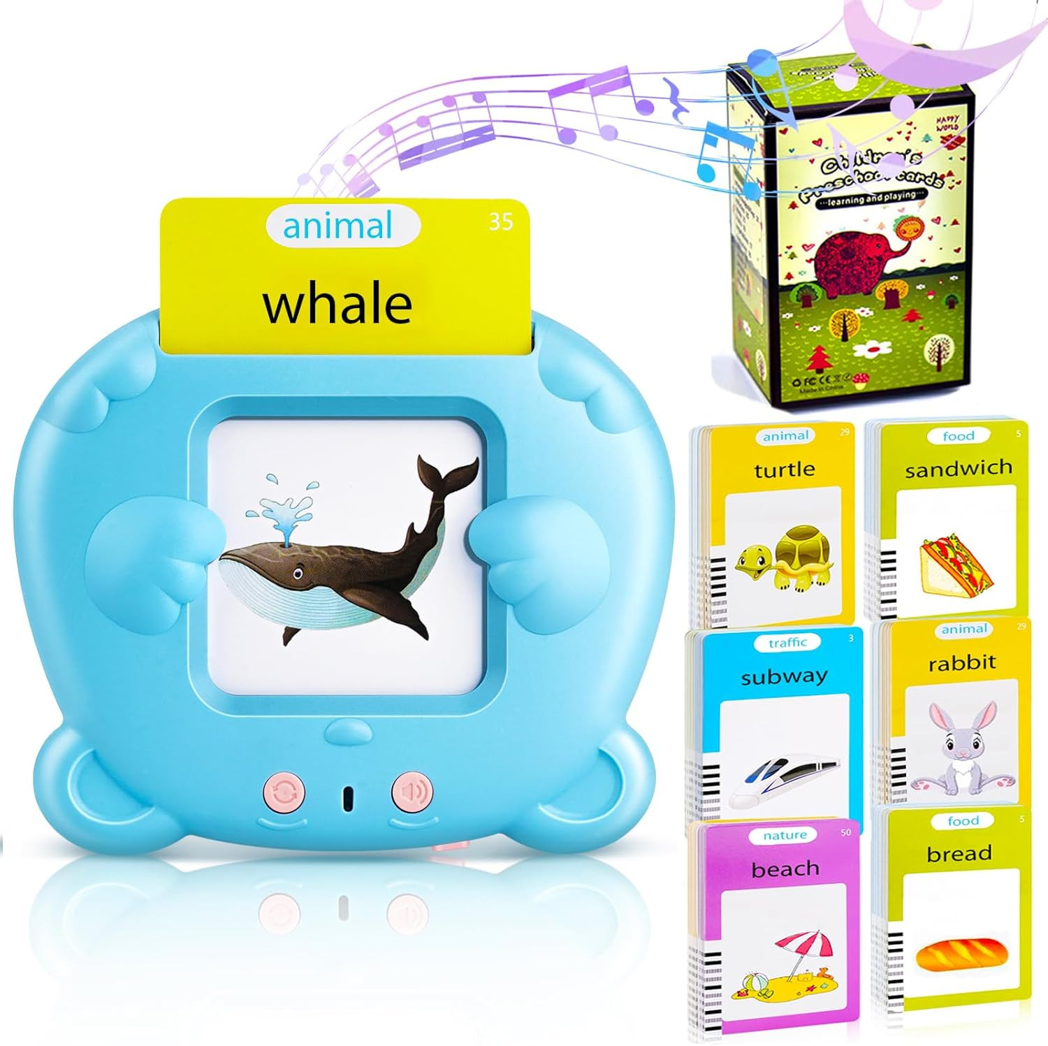 Talking Flash Cards for Toddler, Learning Montessori Toys with 224 Sight Words,
