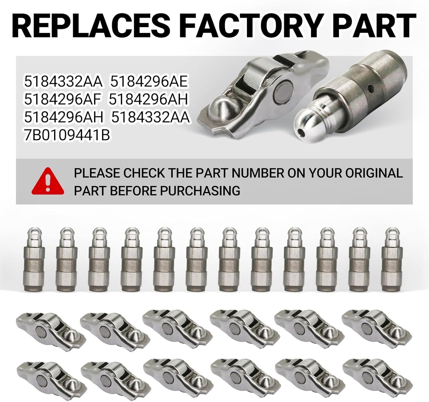 Rocker Arm and lifter 12Pcs Compatible with ChrysIer 200 300 Dodge Ram 1500