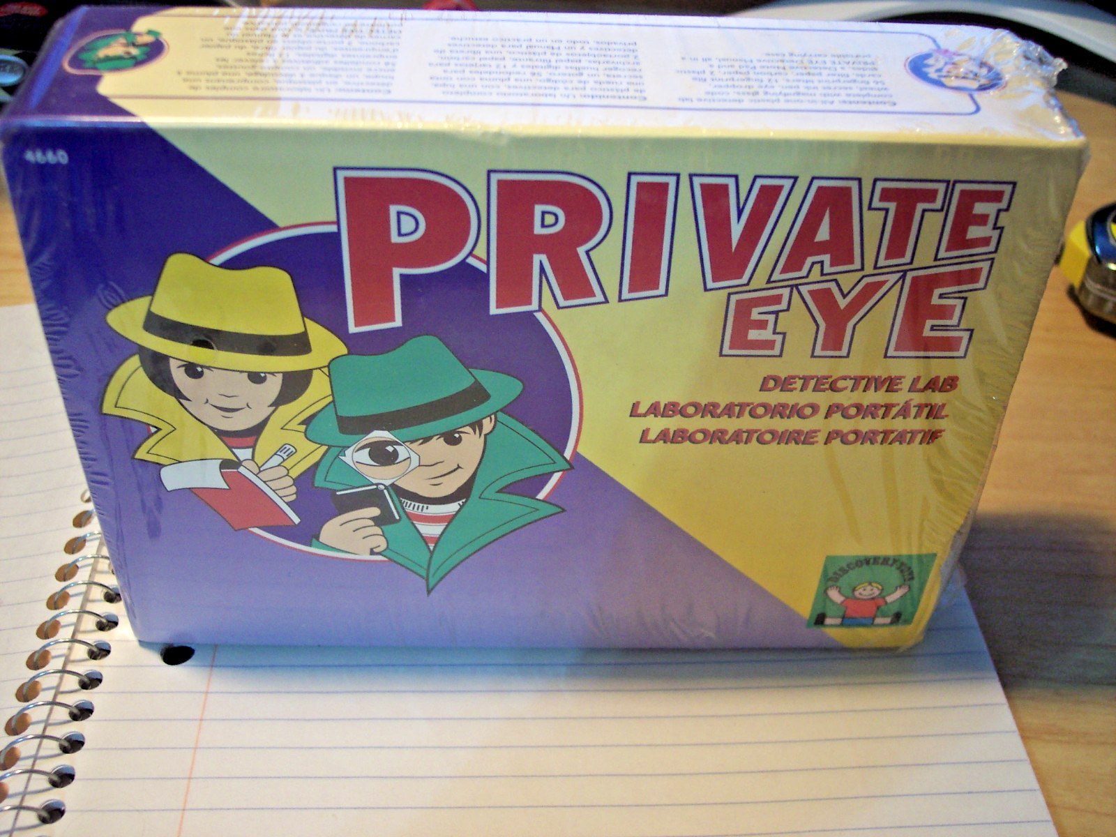 NEW Sealed 1993 Private Eye Detective LabDiscovery Toys Fingerprint Code Wheel