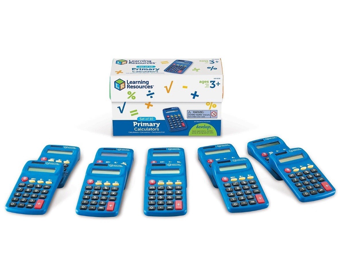 Learning Resources Set of 10 Primary Basic Calculator PreK+ Math Ages 3+ LER0038