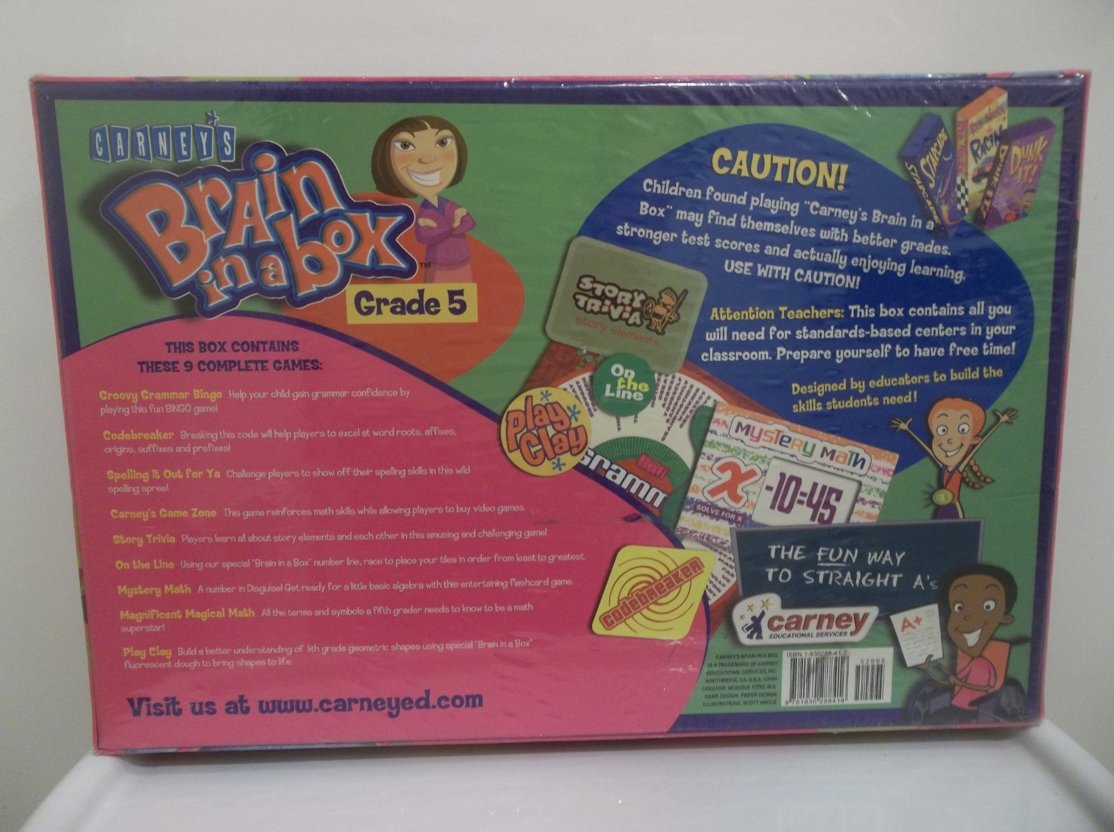 CARNEYS BRAIN IN A BOX GRADE 5 EDUCATIONAL GAMES PARENT TEACHER HOMESCHOOL NEW