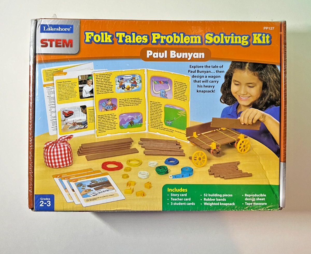 NEW – Lakeshore STEM Paul Bunyan Folk Tales Problem Solving Kit Grades 2-3