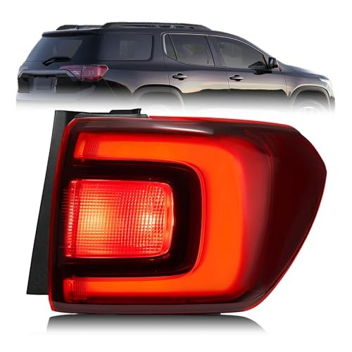 LED Tail Lights Compatible with Right Passage Side 17-19 Acadia Black Housing