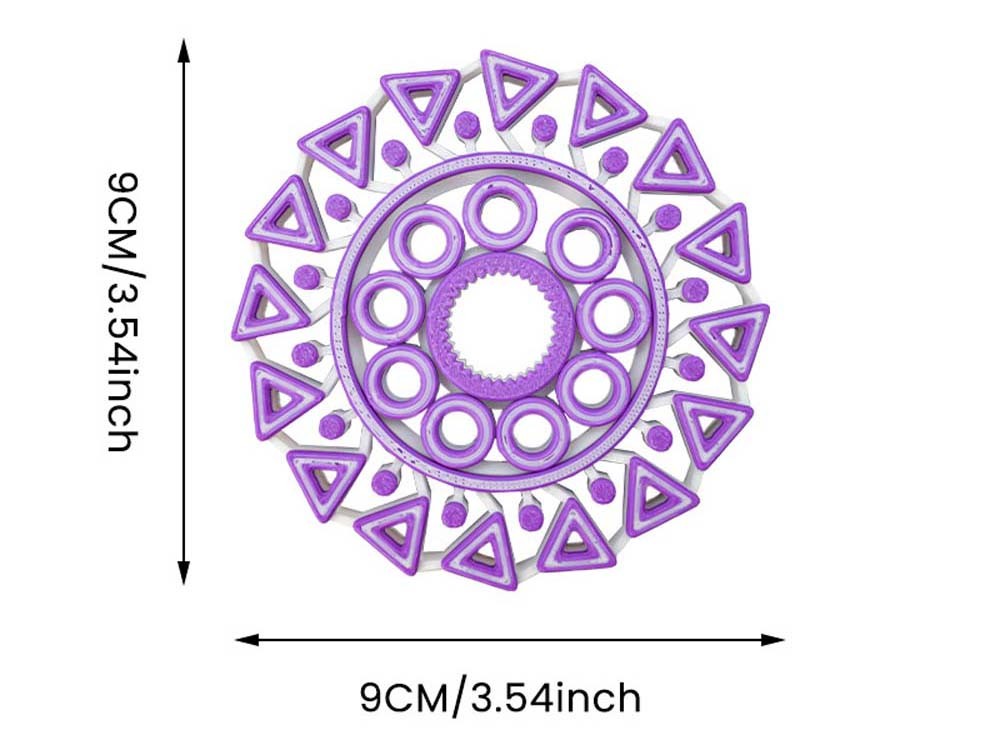 Engaging Compact Fast-Spinning Vibrant Eye-Catching Hand-Held Fidget Spinner Toy
