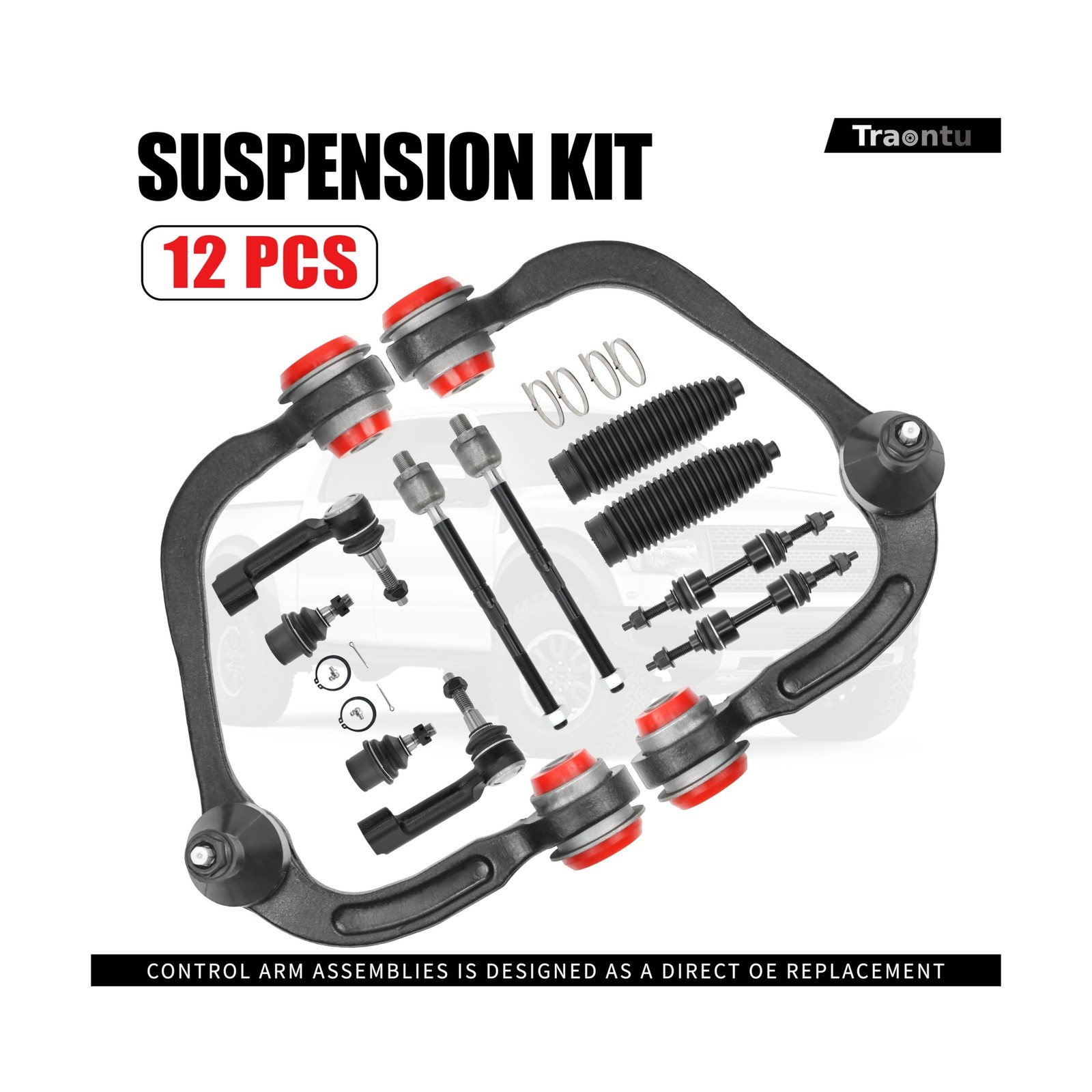 12pc Front End Suspension Kit for 2009-2014 Ford F-150 2WD (Excl. Raptor), 20…