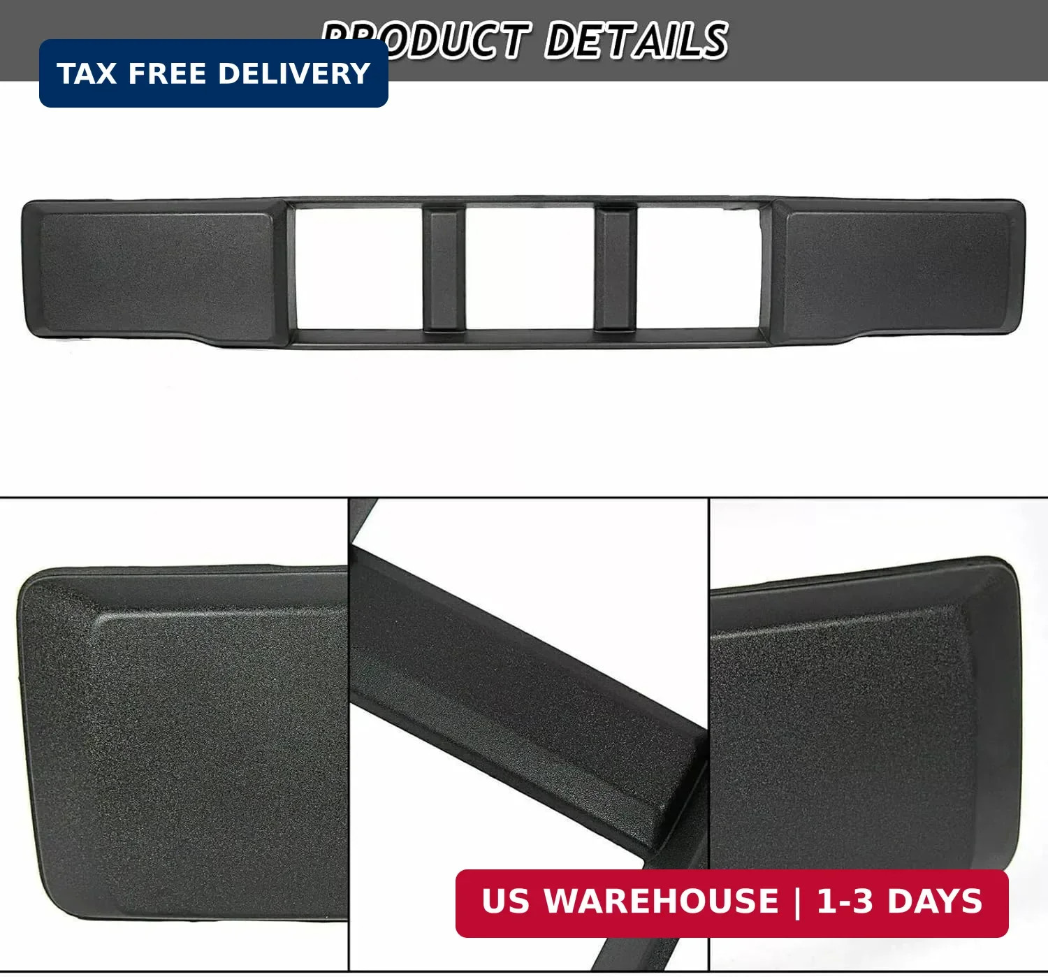 Front Lower Grille Trim Panel Compatible With 2015-2017 Ford F-150 F150 Black Fr