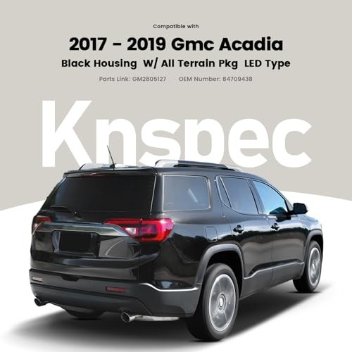 Black Tail Lights Assembly Compatible With 17-19 Black Right Passenger Side