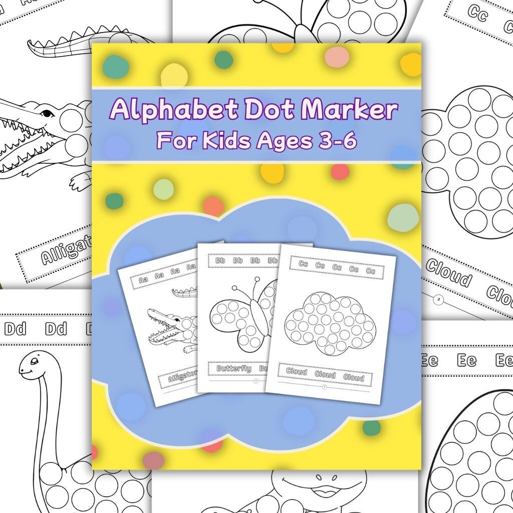 Alphabet Dot to Dot Fun & Alphabet Dot Marker Worksheets