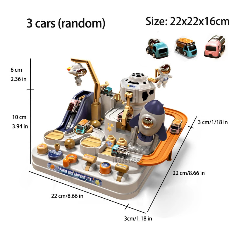 Racing Rail Car Model Educational Toys Children Track Adventure Game Brain Mecha