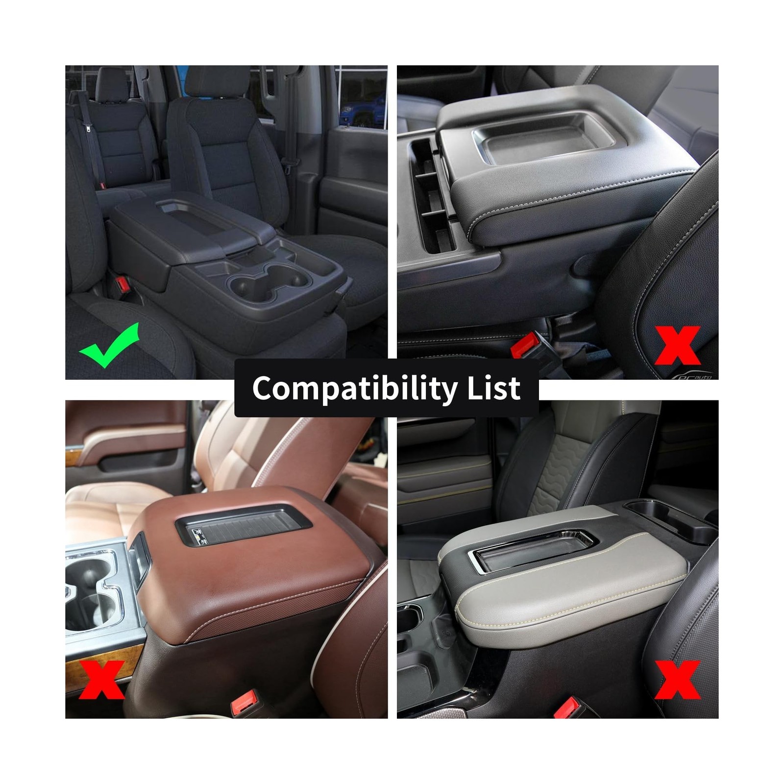 GIANT PANDA Custom Center Console Cover Fit 2019-2024 Chevy Silvera… Fast Ship