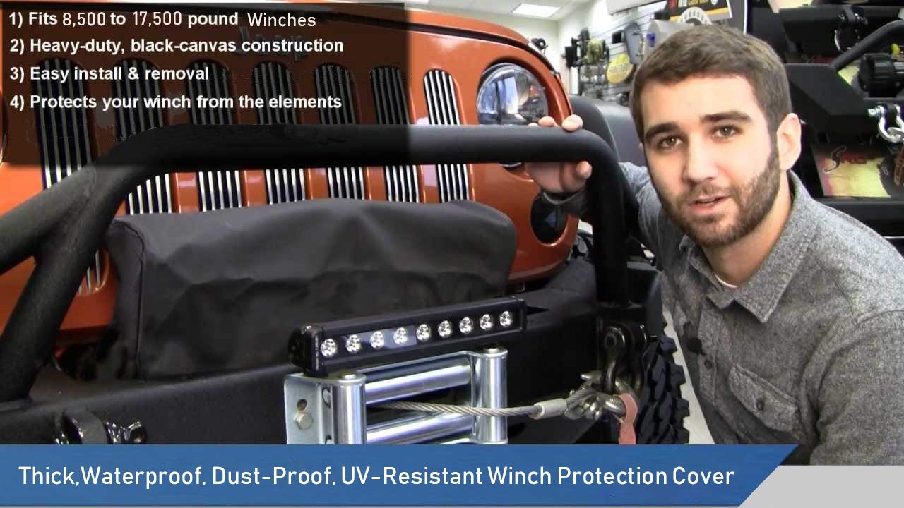 Heavy Duty Waterproof Winch Cover Dust Proof Winch Protection Cover for Trucks