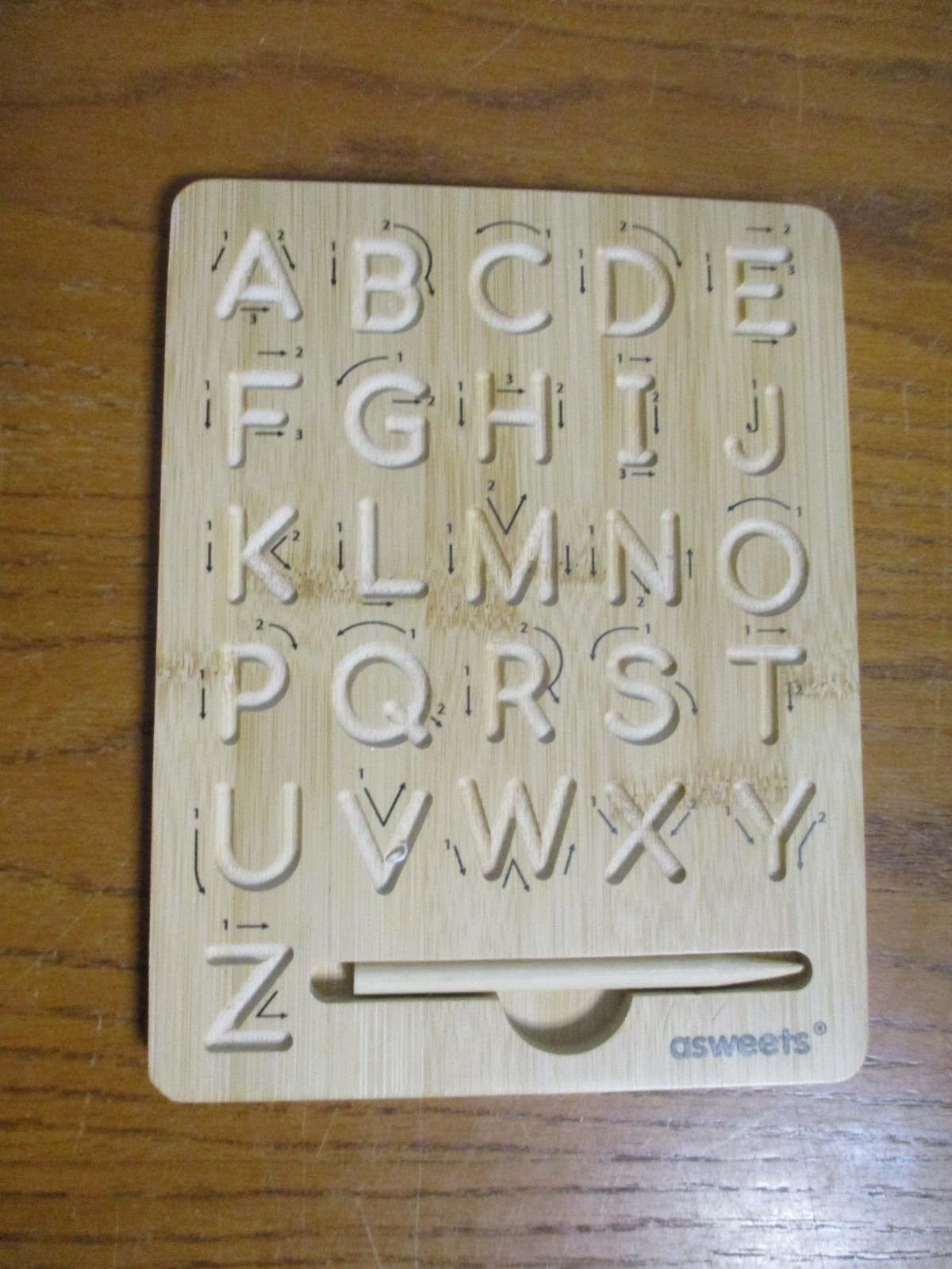 asweets Wooden Trace Letters Board – Lower and Capital Letters