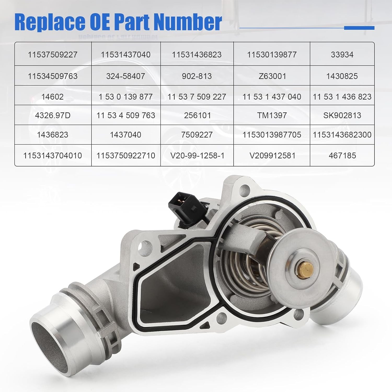 Upgrade Aluminium Thermostat Housing Assembly for BMW 323 325 328 330 525 528