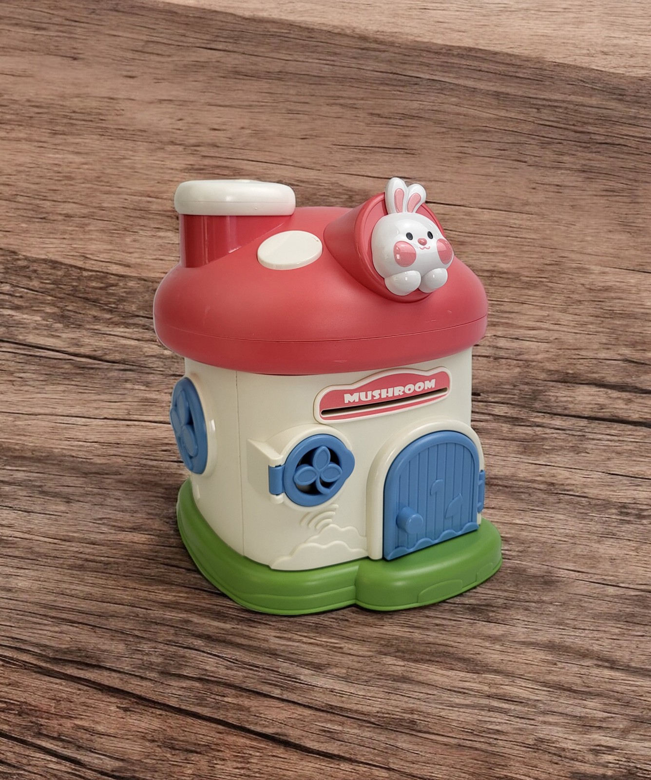 Mushroom House Piggy Bank Kids Secure Lock Money Box 2 Keys BPA Free ASTM