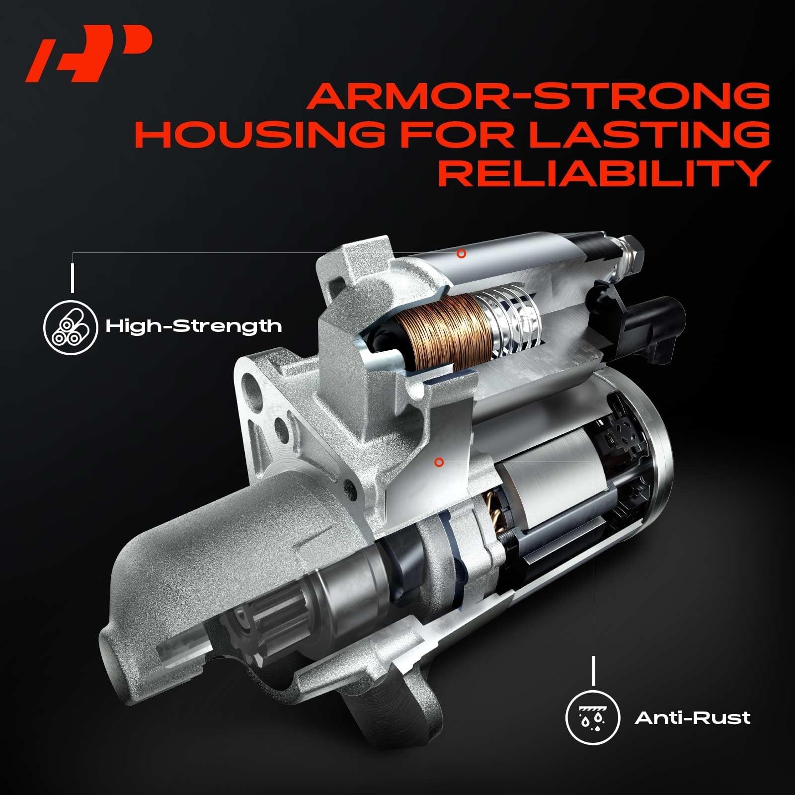 A-Premium Starter Motor Compatible with Chevy Silverado, Tahoe 2003-2008 & GM…