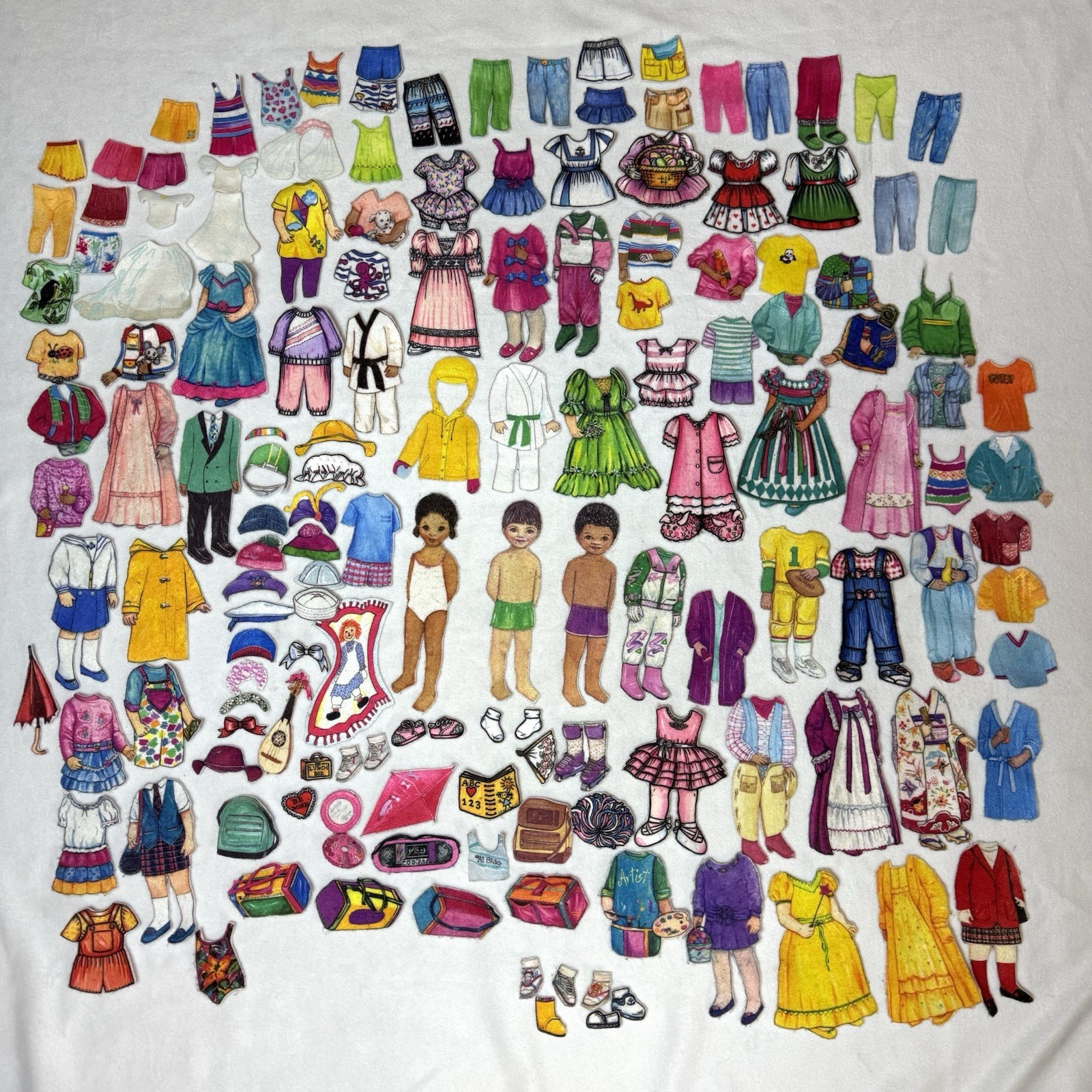 Vintage Felt Dress Up Felt Characters Flannel Graph Flannelgraph Dolls 80s
