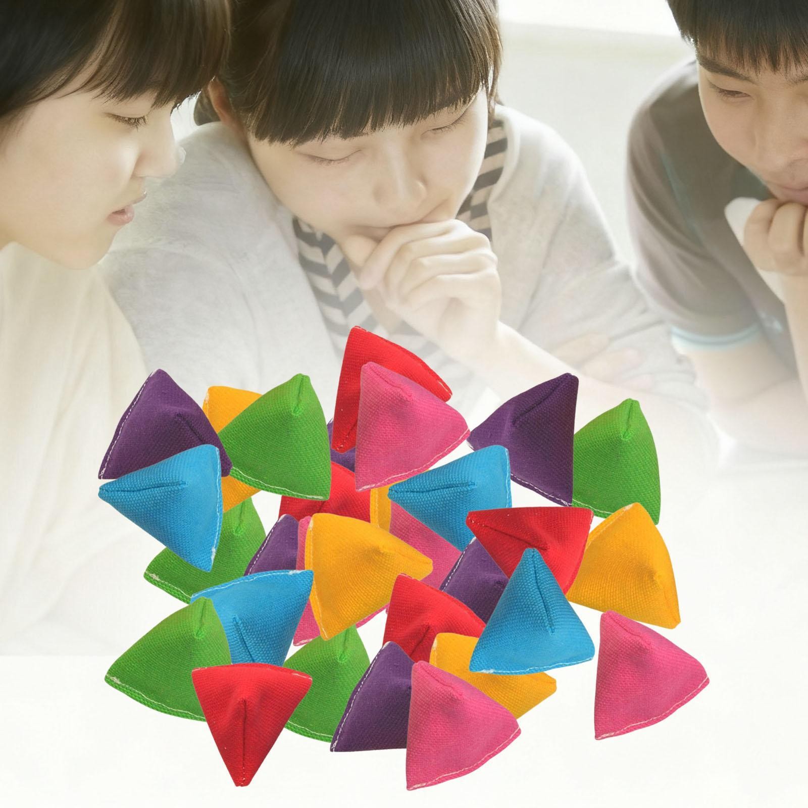 30x Mini Bean Bags Mini Sandbag Learning Game Color Learning 4cm Toss Bag for