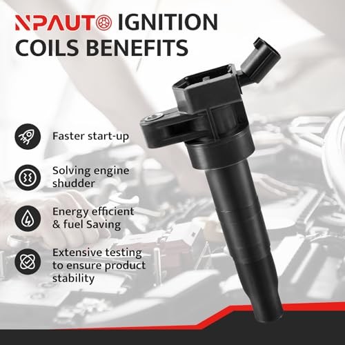 NPAUTO Ignition Coils Pack of 4 fit for 2.4 2.0 Hyundai Sonata, Kia Optima,