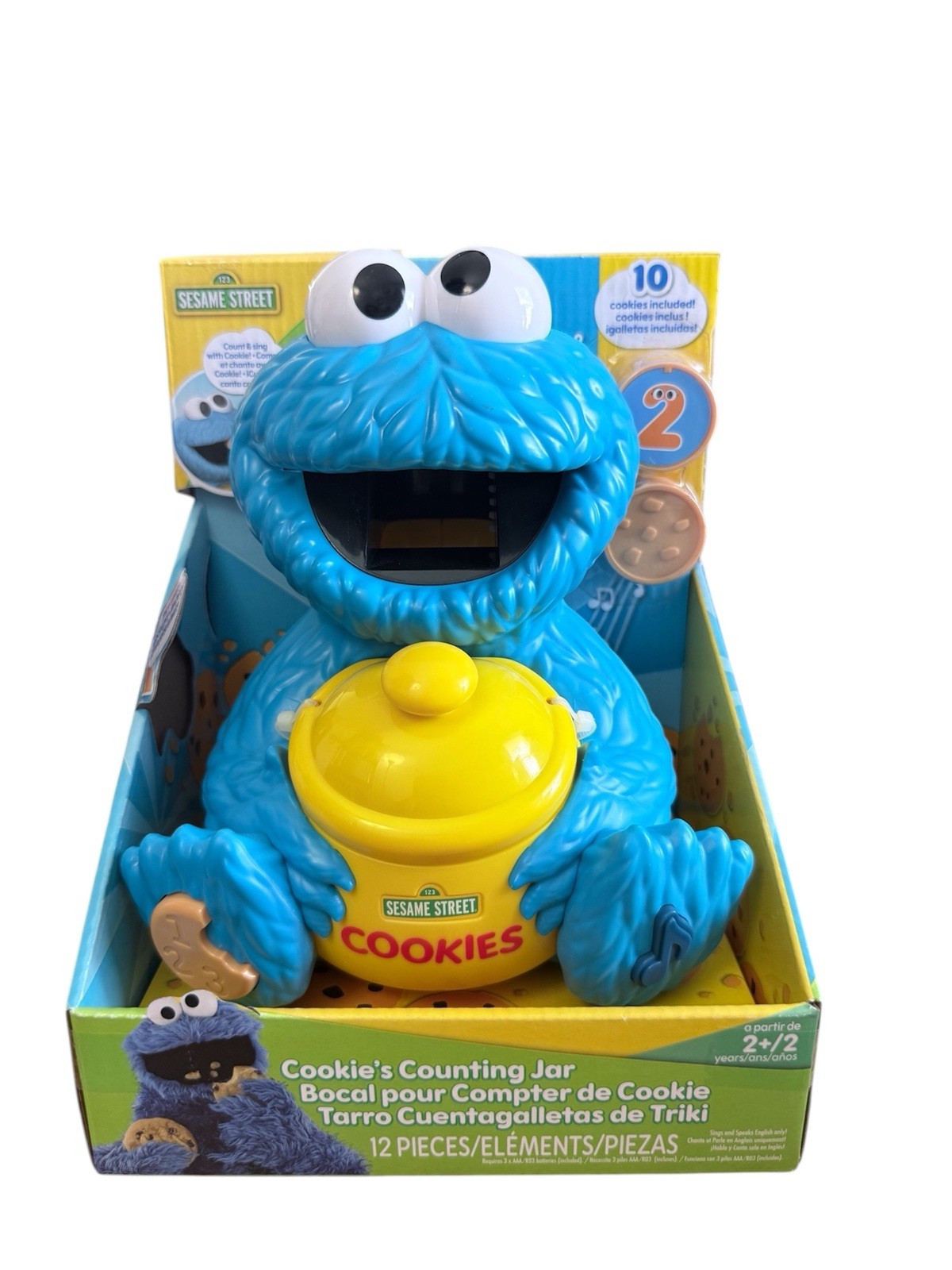Sesame Street Cookie’s Counting Jar Toy 12pc 20+ Sounds Educational Learning
